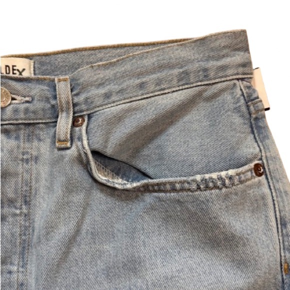 Agolde 90'S PINCH WAIST HIGH RISE STRAIGHT size 29 light wash button front - Picture 8 of 14